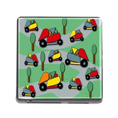 Toy Car Pattern Memory Card Reader (square) by Valentinaart