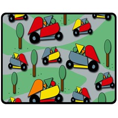 Toy Car Pattern Fleece Blanket (medium)  by Valentinaart