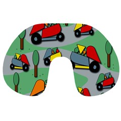 Toy Car Pattern Travel Neck Pillows by Valentinaart