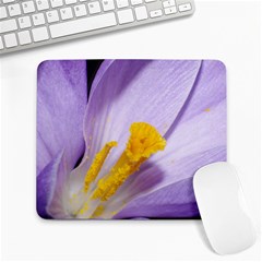 Purple Crocus Large Mousepads by PhotoThisxyz