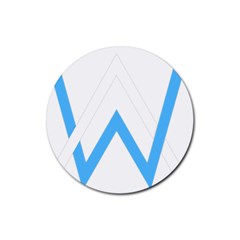 Alan Walker  Logo Rubber Round Coaster (4 Pack)  by bhazkaragriz