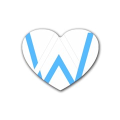 Alan Walker  Logo Rubber Coaster (heart)  by bhazkaragriz