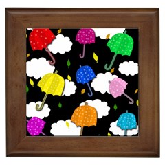 Umbrellas 2 Framed Tiles by Valentinaart