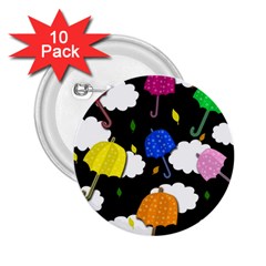 Umbrellas 2 2 25  Buttons (10 Pack)  by Valentinaart