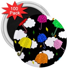 Umbrellas 2 3  Magnets (100 Pack) by Valentinaart