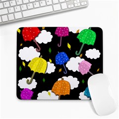 Umbrellas 2 Large Mousepads by Valentinaart