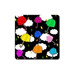 Umbrellas 2 Square Magnet by Valentinaart