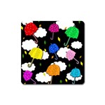 Umbrellas 2 Square Magnet Front