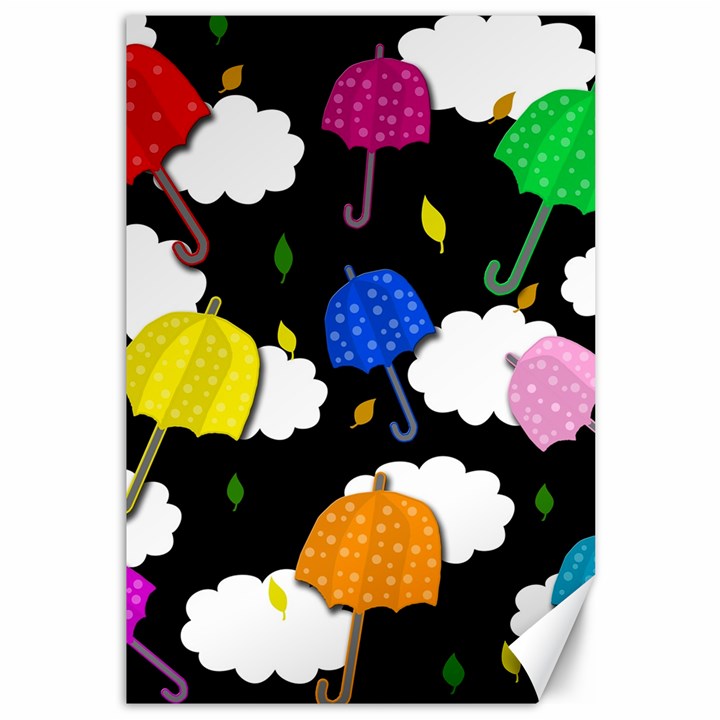 Umbrellas 2 Canvas 12  x 18  