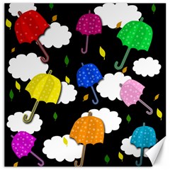 Umbrellas 2 Canvas 20  X 20   by Valentinaart