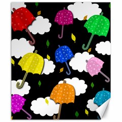 Umbrellas 2 Canvas 20  X 24   by Valentinaart