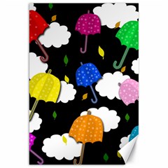 Umbrellas 2 Canvas 20  X 30   by Valentinaart