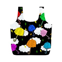 Umbrellas 2 Full Print Recycle Bags (m)  by Valentinaart