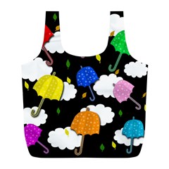 Umbrellas 2 Full Print Recycle Bags (l)  by Valentinaart