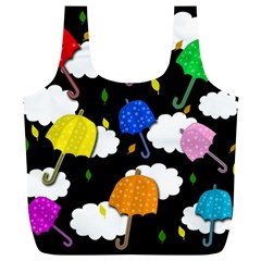 Umbrellas 2 Full Print Recycle Bags (l)  by Valentinaart