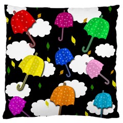 Umbrellas 2 Large Flano Cushion Case (two Sides) by Valentinaart