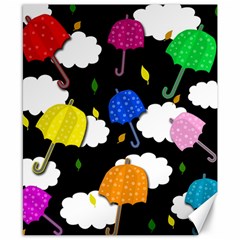 Umbrellas 2 Canvas 8  X 10  by Valentinaart