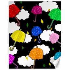 Umbrellas 2 Canvas 12  X 16   by Valentinaart