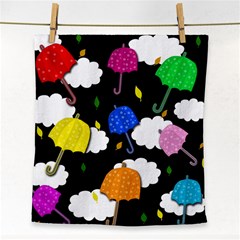 Umbrellas 2 Face Towel by Valentinaart