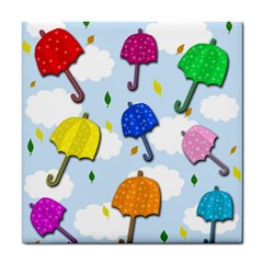 Umbrellas  Tile Coasters by Valentinaart