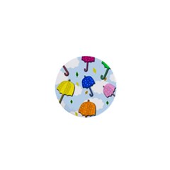 Umbrellas  1  Mini Buttons by Valentinaart