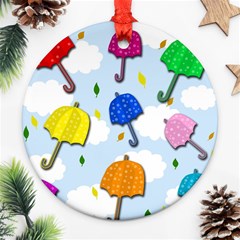 Umbrellas  Ornament (round)  by Valentinaart