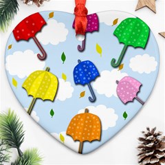 Umbrellas  Ornament (heart)  by Valentinaart