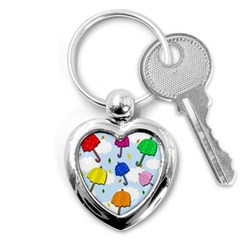 Umbrellas  Key Chains (heart)  by Valentinaart