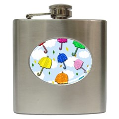 Umbrellas  Hip Flask (6 Oz) by Valentinaart