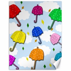 Umbrellas  Canvas 18  X 24   by Valentinaart