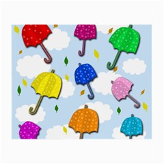 Umbrellas  Small Glasses Cloth (2-side) by Valentinaart