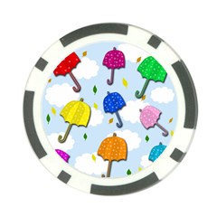 Umbrellas  Poker Chip Card Guards by Valentinaart