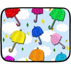 Umbrellas  Double Sided Fleece Blanket (mini)  by Valentinaart