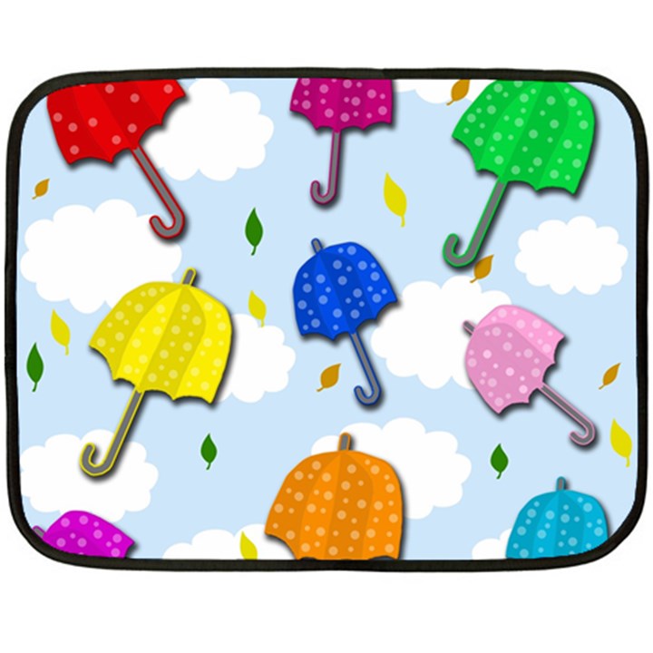 Umbrellas  Double Sided Fleece Blanket (Mini) 