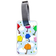 Umbrellas  Luggage Tags (two Sides) by Valentinaart