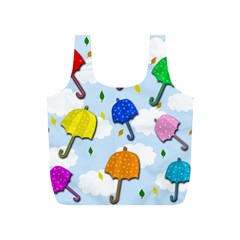 Umbrellas  Full Print Recycle Bags (s)  by Valentinaart