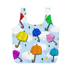 Umbrellas  Full Print Recycle Bags (m)  by Valentinaart