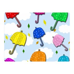 Umbrellas  Double Sided Flano Blanket (mini)  by Valentinaart