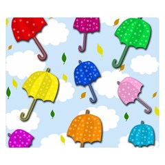 Umbrellas  Double Sided Flano Blanket (small)  by Valentinaart