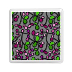 Floral Pattern Memory Card Reader (square)  by Valentinaart