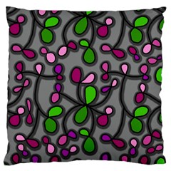 Floral Pattern Large Cushion Case (one Side) by Valentinaart