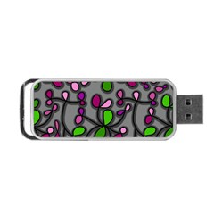 Floral Pattern Portable Usb Flash (two Sides) by Valentinaart