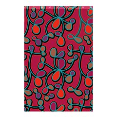 Red Floral Pattern Shower Curtain 48  X 72  (small)  by Valentinaart