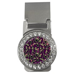 Elegant Purple Pattern Money Clips (cz)  by Valentinaart