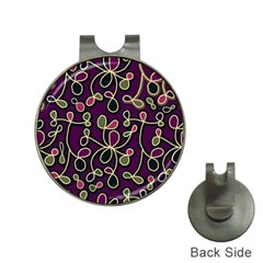 Elegant Purple Pattern Hat Clips With Golf Markers by Valentinaart