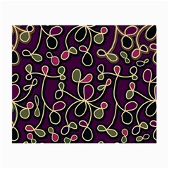 Elegant Purple Pattern Small Glasses Cloth (2-side) by Valentinaart