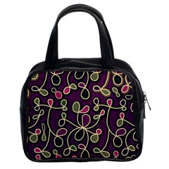 Elegant Purple Pattern Classic Handbags (2 Sides) by Valentinaart