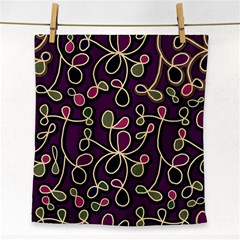 Elegant Purple Pattern Face Towel by Valentinaart