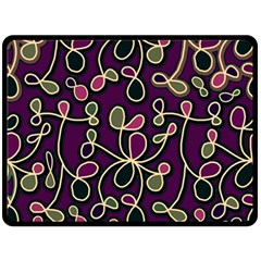 Elegant Purple Pattern Fleece Blanket (large)  by Valentinaart