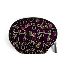 Elegant Purple Pattern Accessory Pouches (small)  by Valentinaart